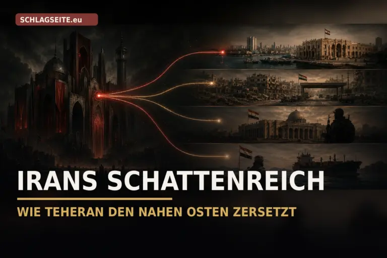 Irans Schattenreich: Iranisches Machtzentrum mit Verbindungen zu Beirut, Syrien, Bagdad und dem Roten Meer.